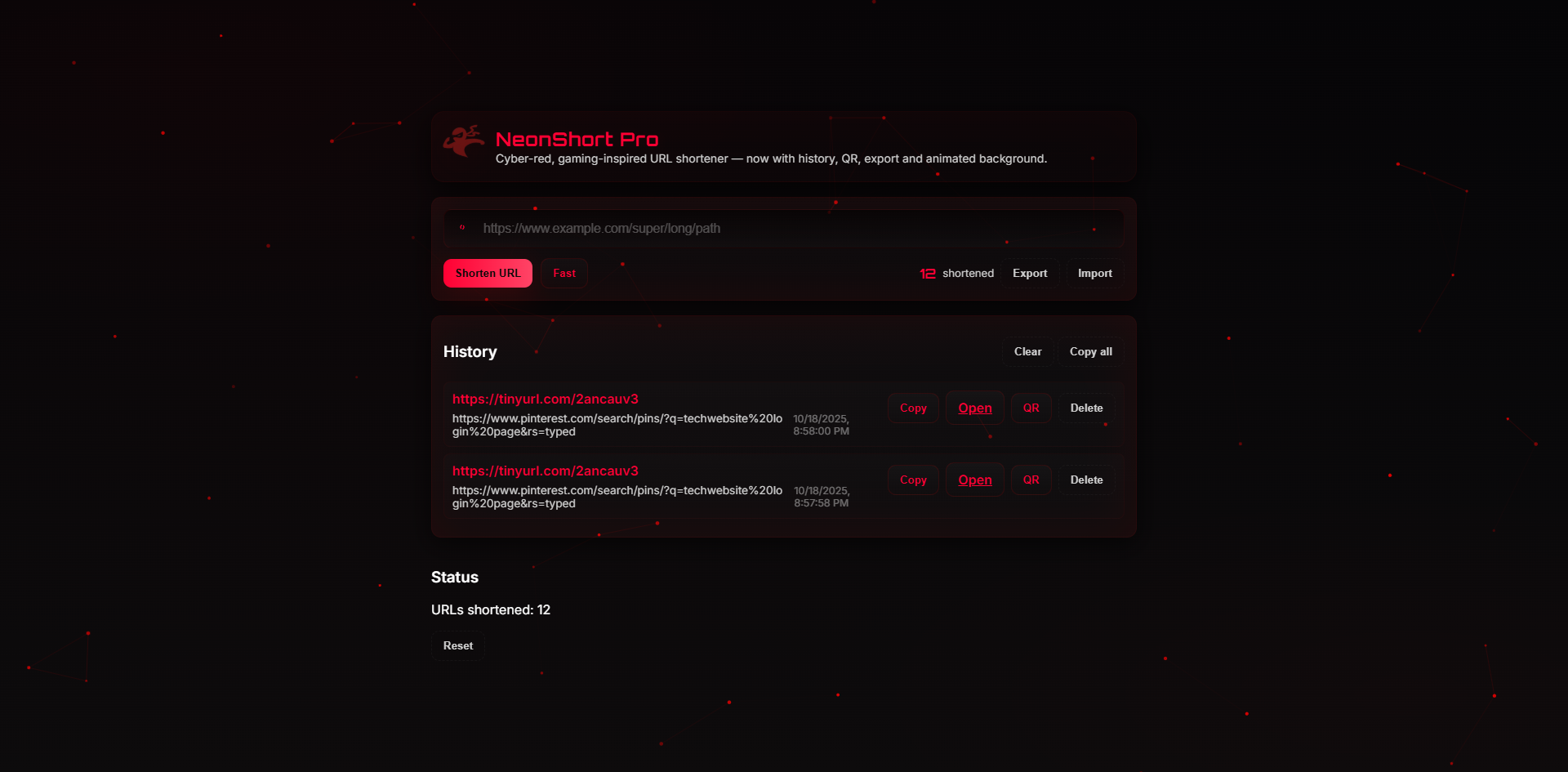 Link-shorten-website